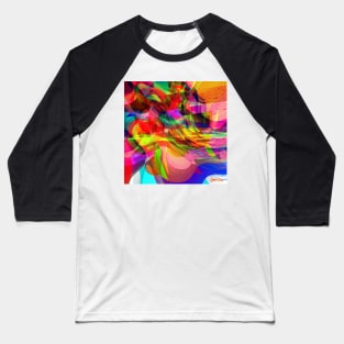 Colour Waves. Abstract Art. Baseball T-Shirt